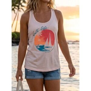 NWT Salt Life Women's Graphic Tank Top In Pink Pearl XL